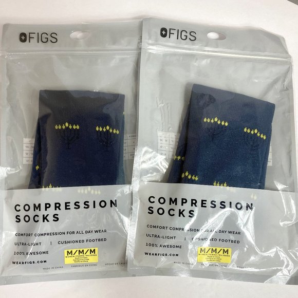 LOT OF 2 FIGS Compression Socks Size Medium BRAND NEW Women 5-10 Men 6-12 - Picture 1 of 8
